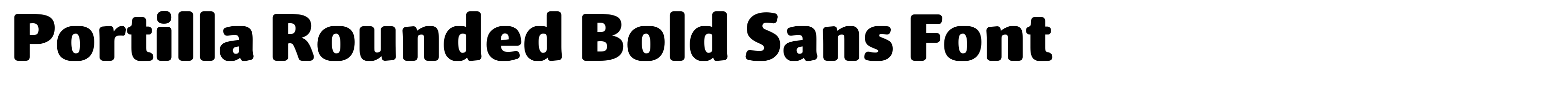 Portilla Rounded Bold Sans Font